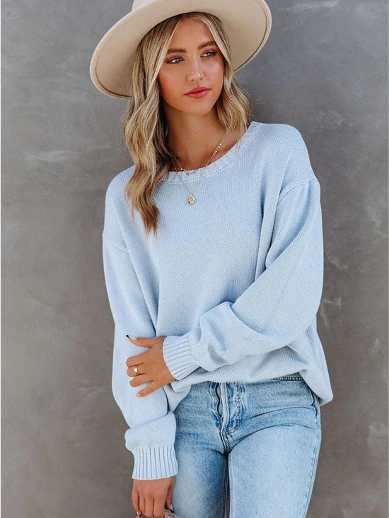 Vici Sweaters - VICI Acacia Cotton Crew Neck Sweater